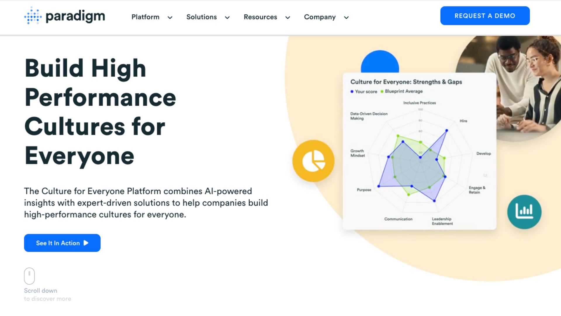 A screenshot of Paradigm’s website home page