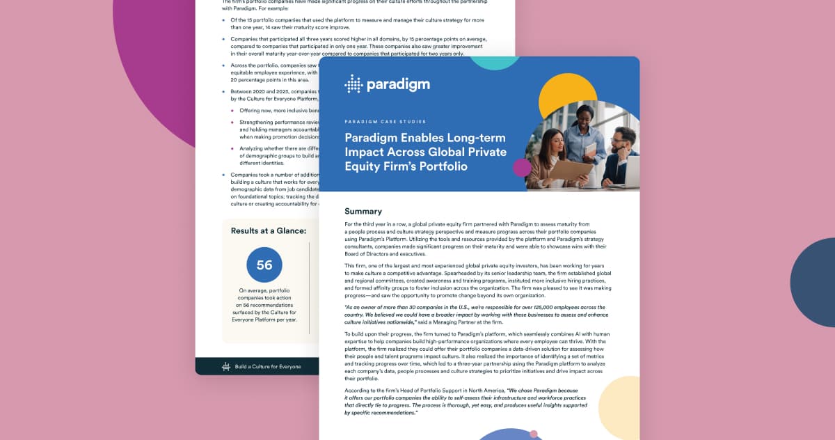 Paradigm’s diversity training programmes