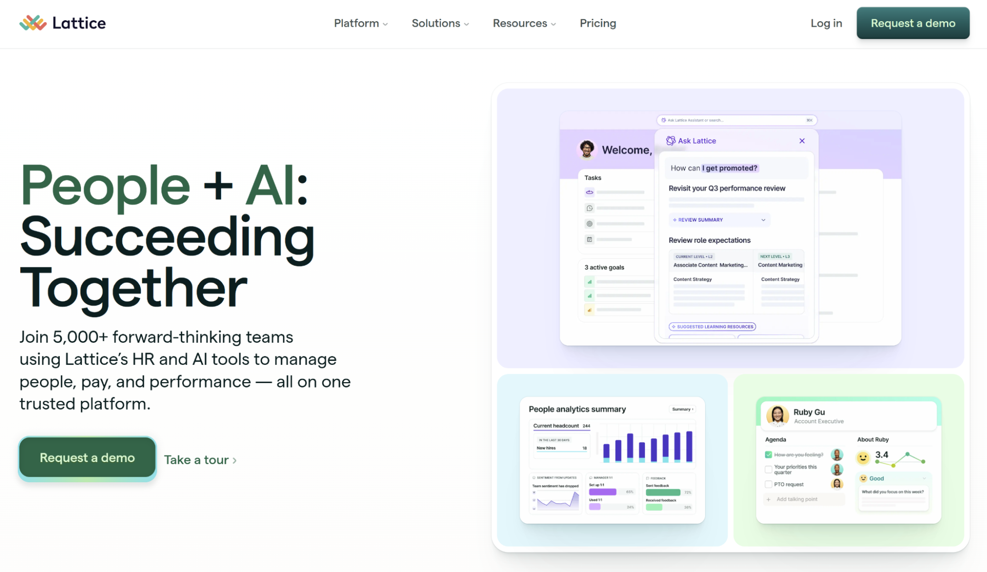 A screenshot of Lattice’s website home page
