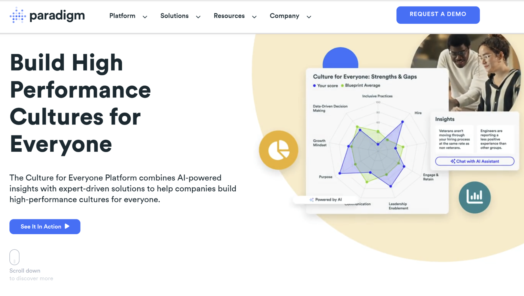 A screenshot of Paradigm’s website home page