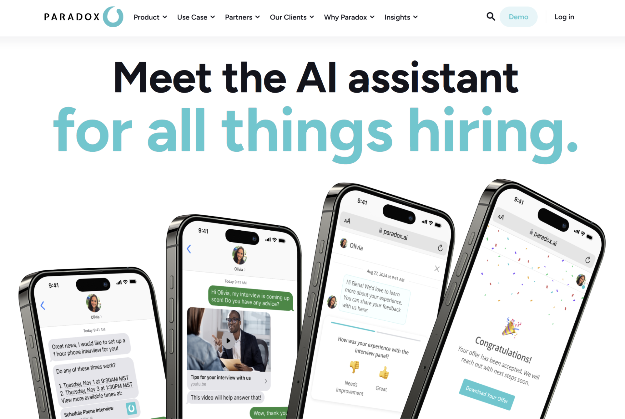 A screenshot of Paradox’s website home page